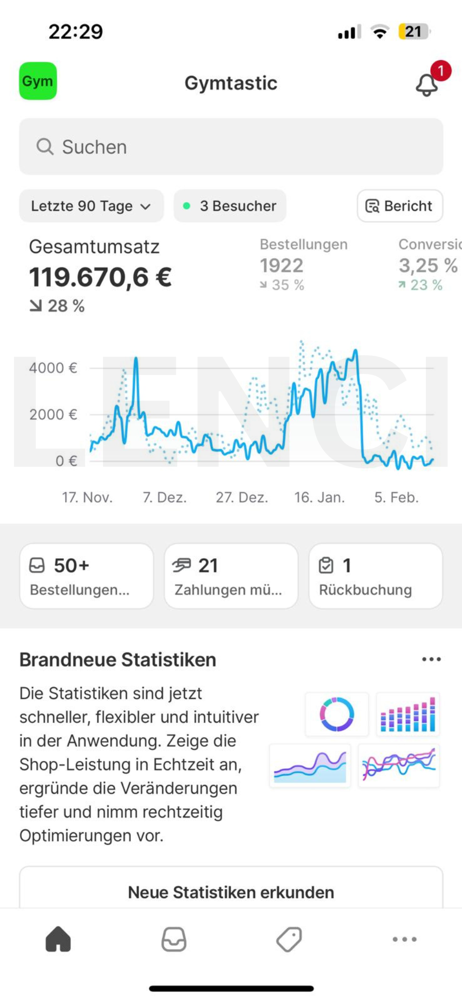 Store-Umsatz Screenshot 1